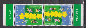 Латвия 2000, Европа, Звезды, 2 марки тет беш